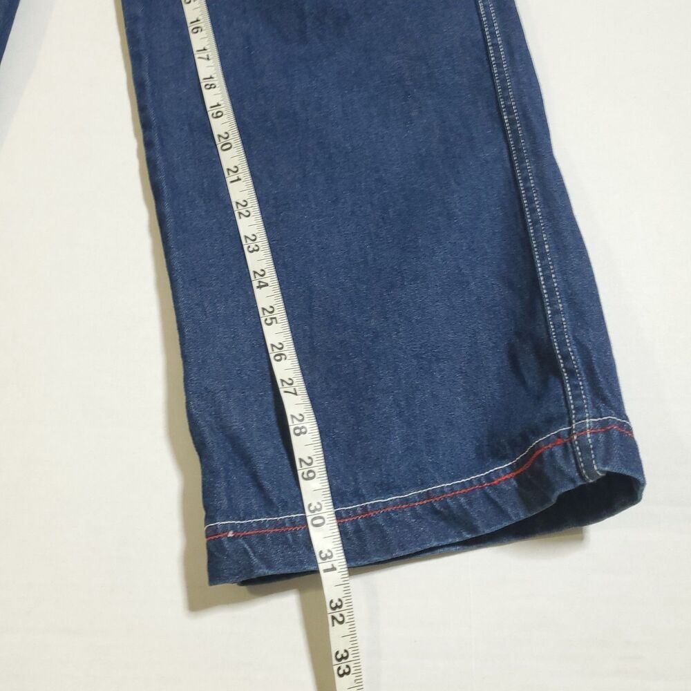 Vintage Rave 4 Real Cargo Jeans Size 7 Blue Y2K Baggy Utility Drawstring Womens - Picture 6 of 10